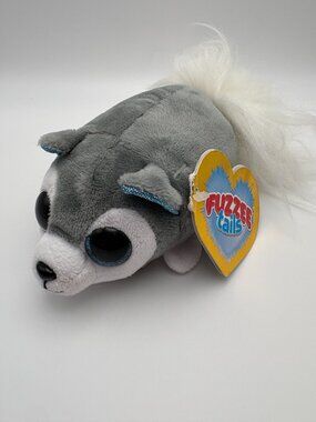 Fuzzee Tails Timber Puppy Dog Grey White Blue Fluffy Tail 6in (SKU: 678TO)